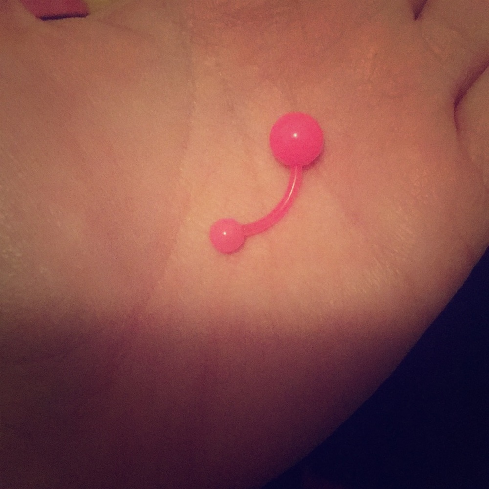 Plastic Belly Button ring!